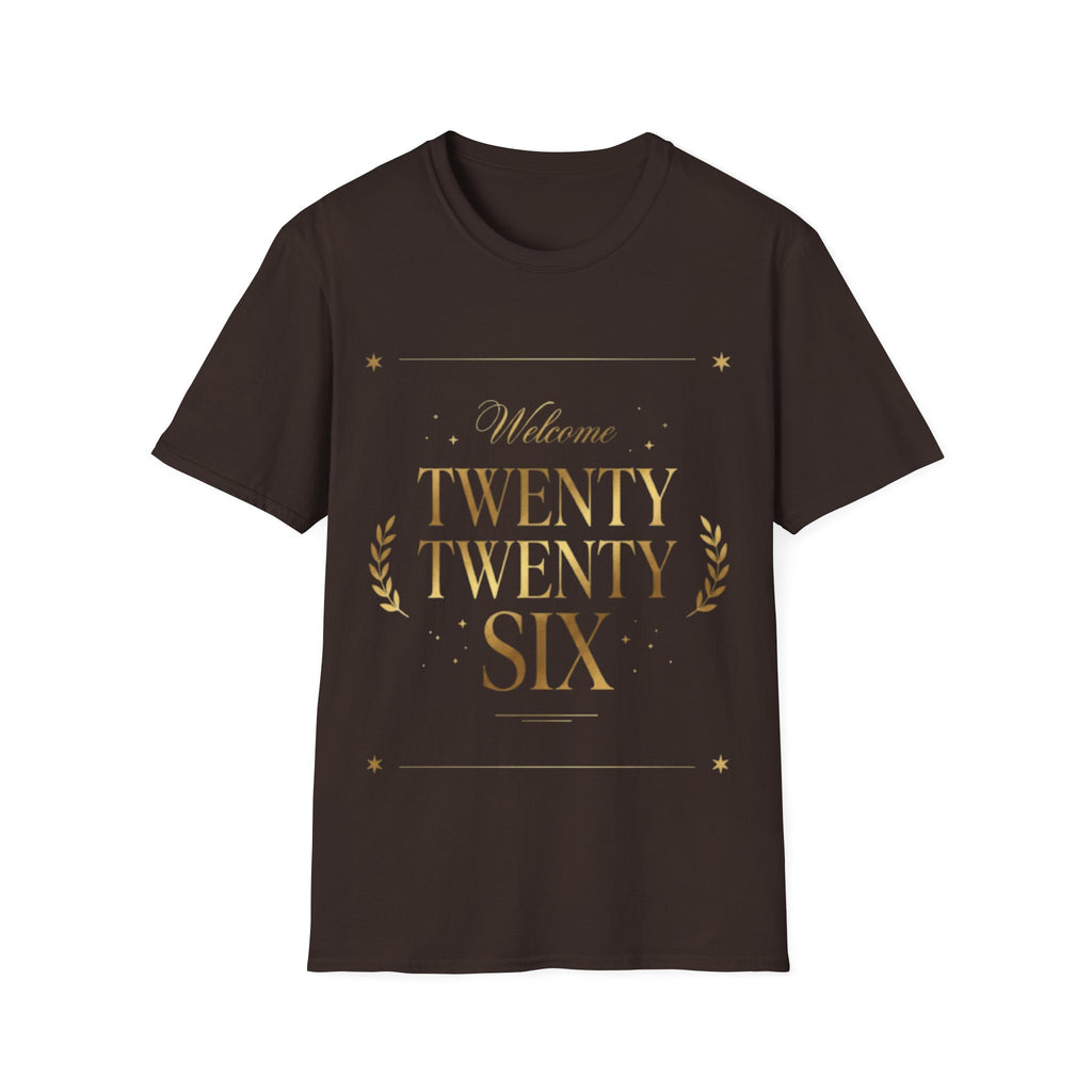 Trendy Urban 'Twenty Twenty Six' Gold Tee