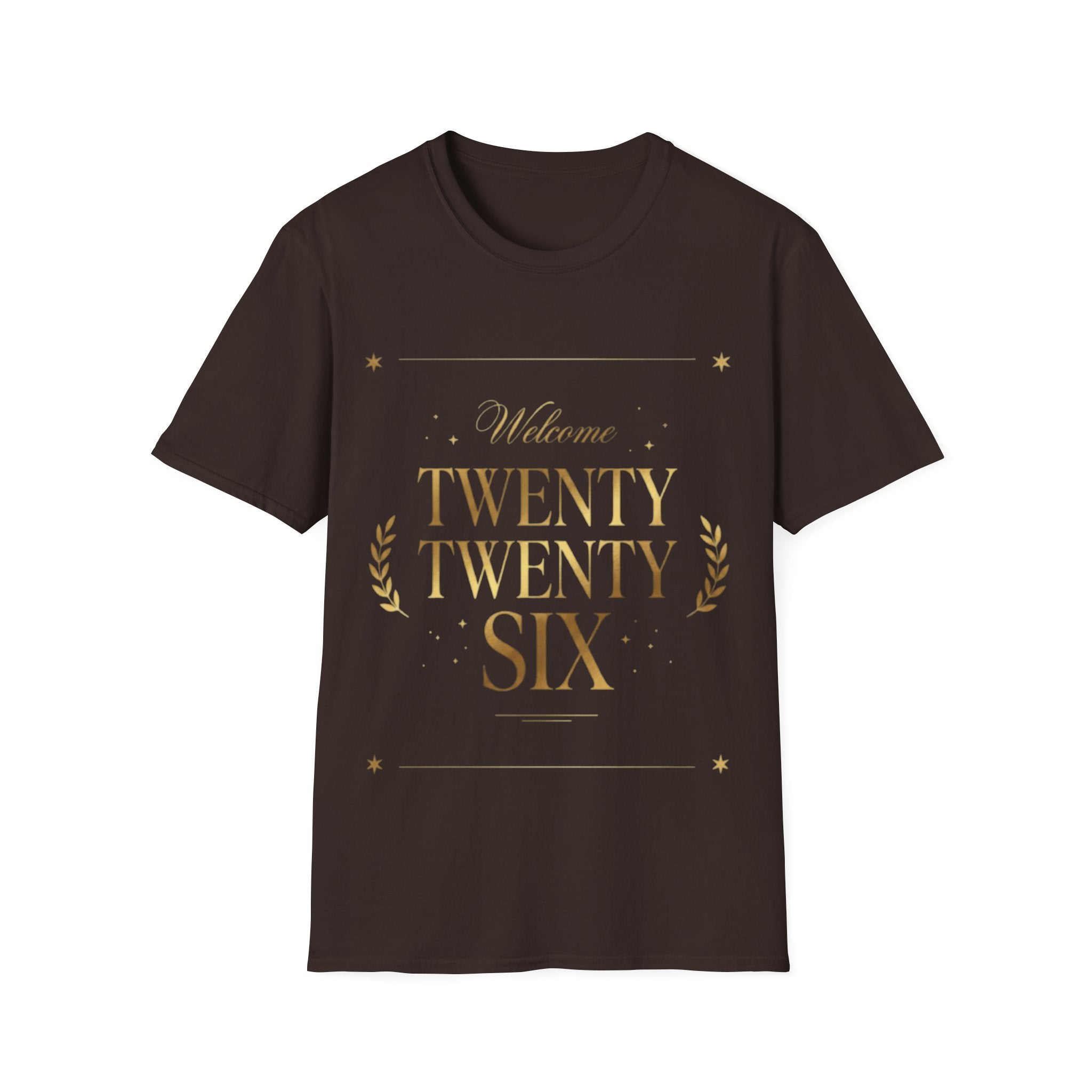 Trendy Urban 'Twenty Twenty Six' Gold Tee