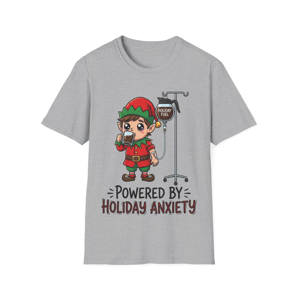 Christmas T-Shirt: Powerd by Holiday Anxiety