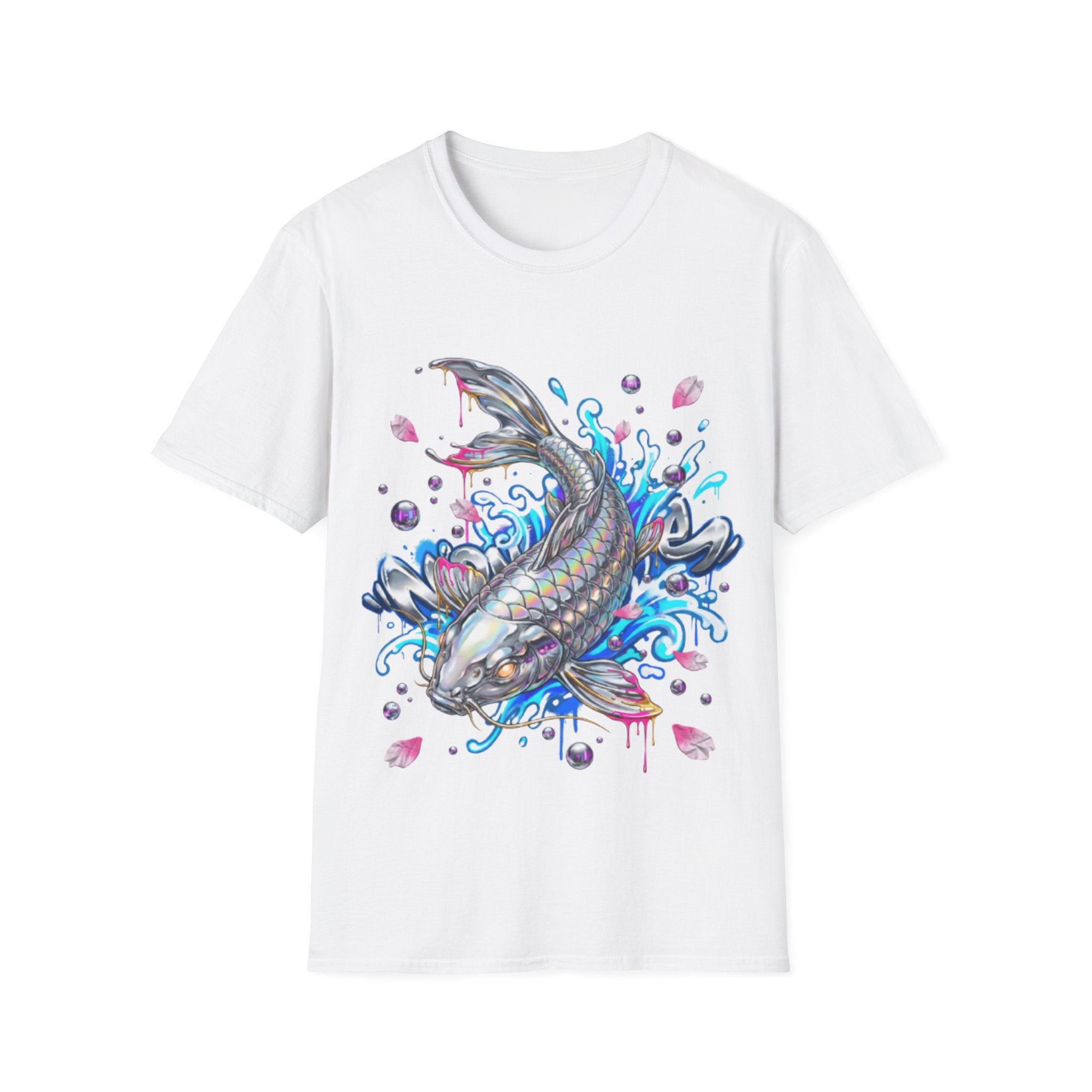 Trendy Holographic Koi T-Shirt for Urban Streetwear