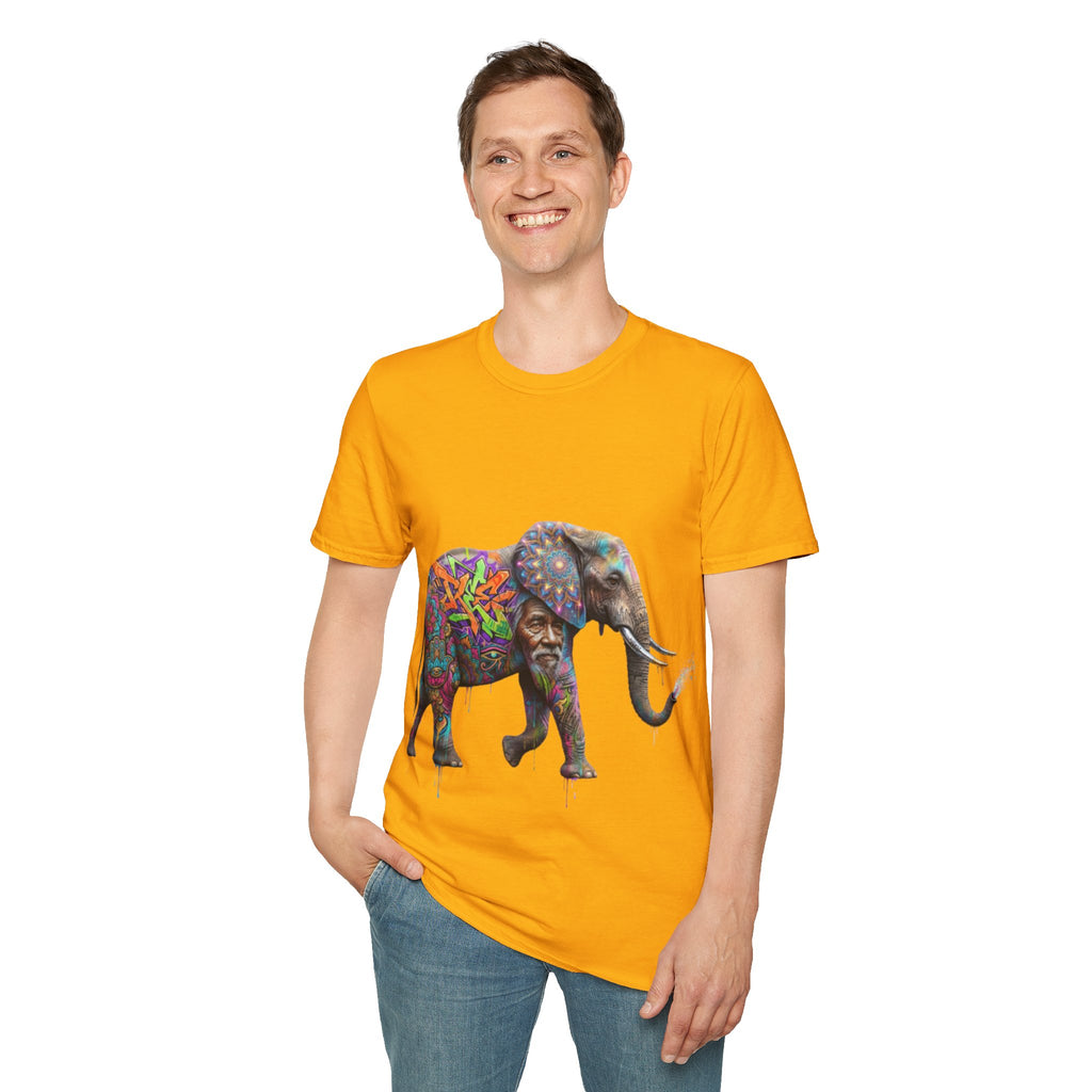 Vibrant Urban Elephant Streetwear Tee - Unisex