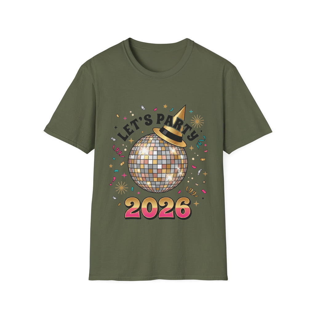 Trendy Let's Party 2026 Disco Ball Tee