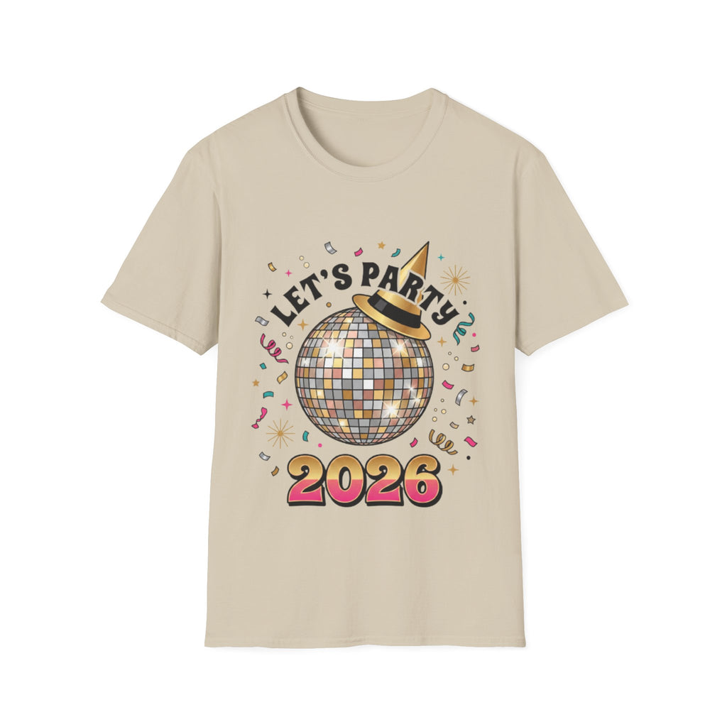 Trendy Let's Party 2026 Disco Ball Tee