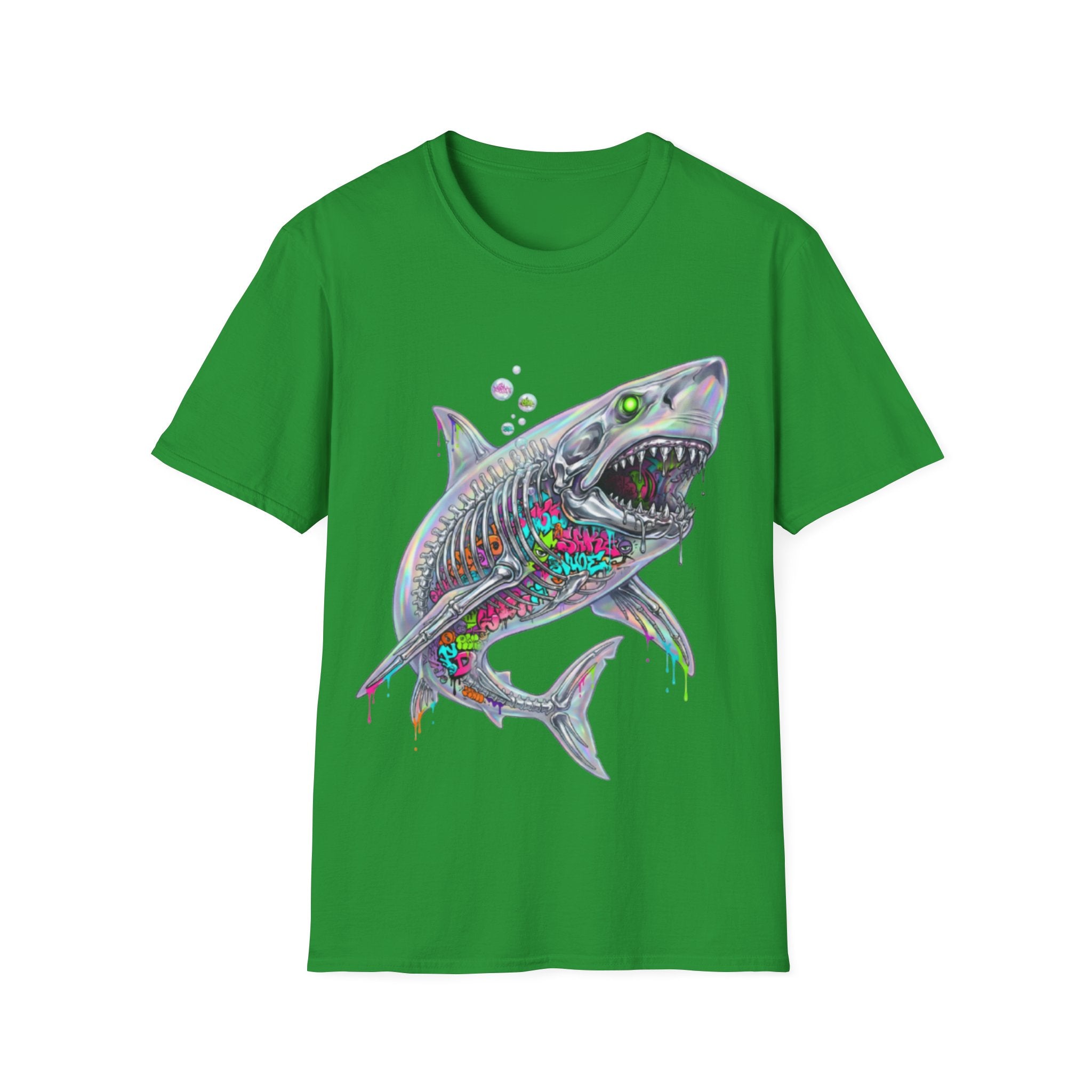 Iridescent Shark Streetwear T-Shirt - Urban Style