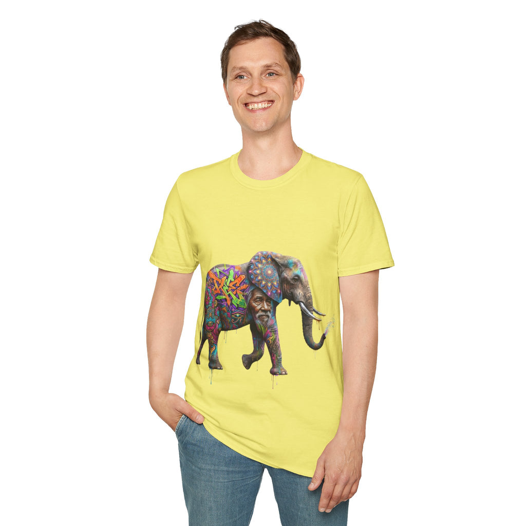 Vibrant Urban Elephant Streetwear Tee - Unisex