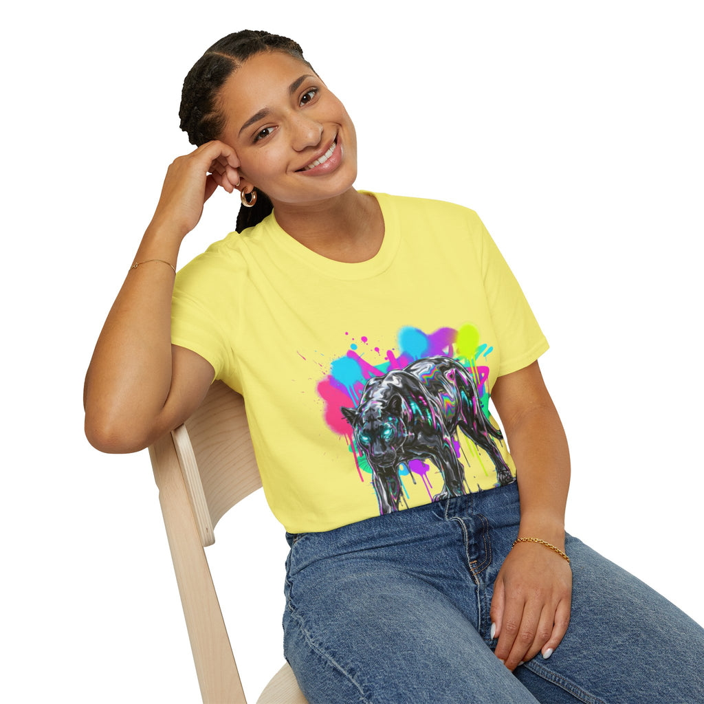 Neon Panther Streetwear Tee - Urban Trendy Vibes