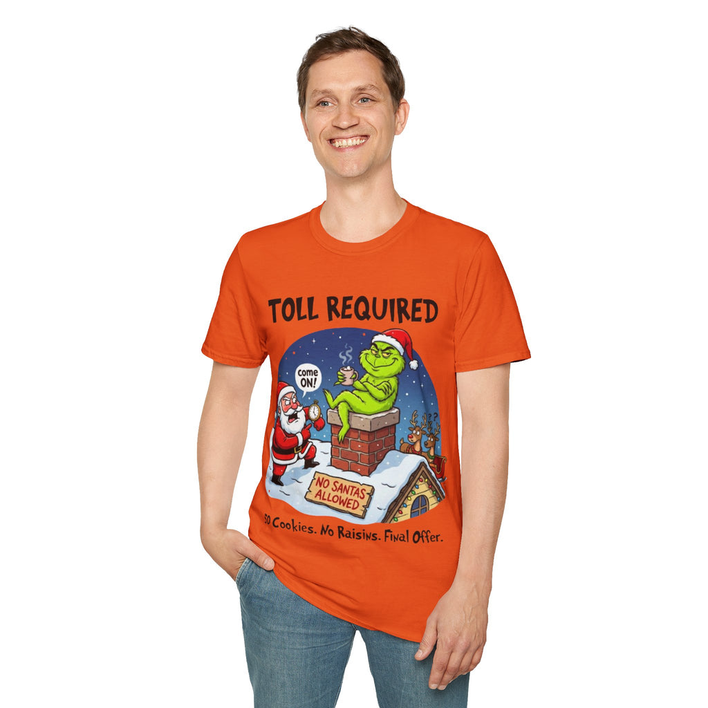 Santa Blocked by Grinch Tee | Funny Grinch Christmas T-shirt