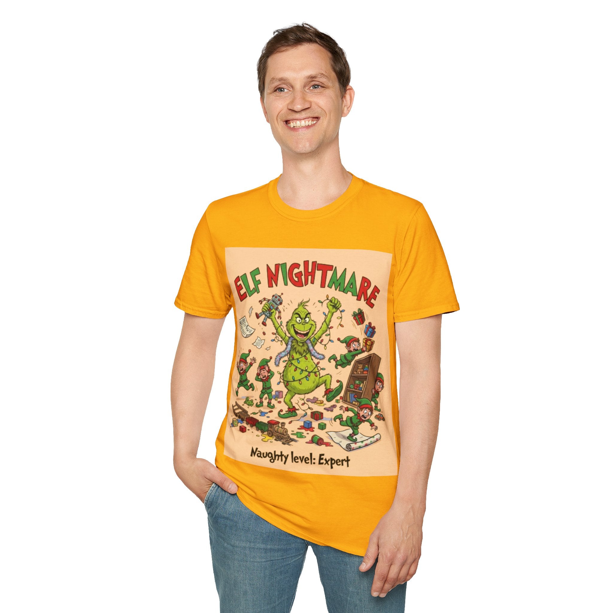 Grinch Elf Nightmare Tee | Funny Grinch Christmas Chaos T-shirt