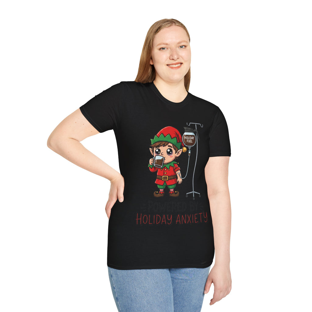 Christmas T-Shirt: Powerd by Holiday Anxiety