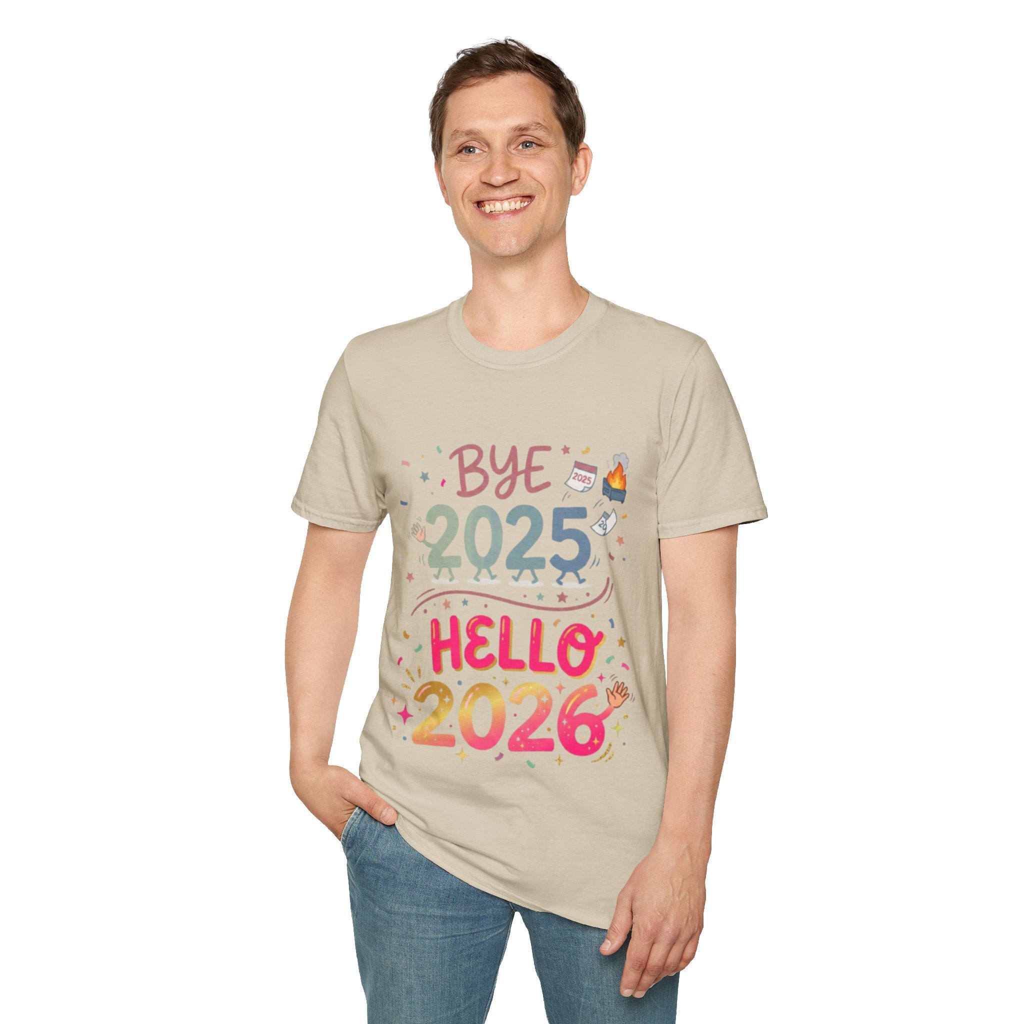 Trendy Urban Bye 2025 Hello 2026 T-Shirt