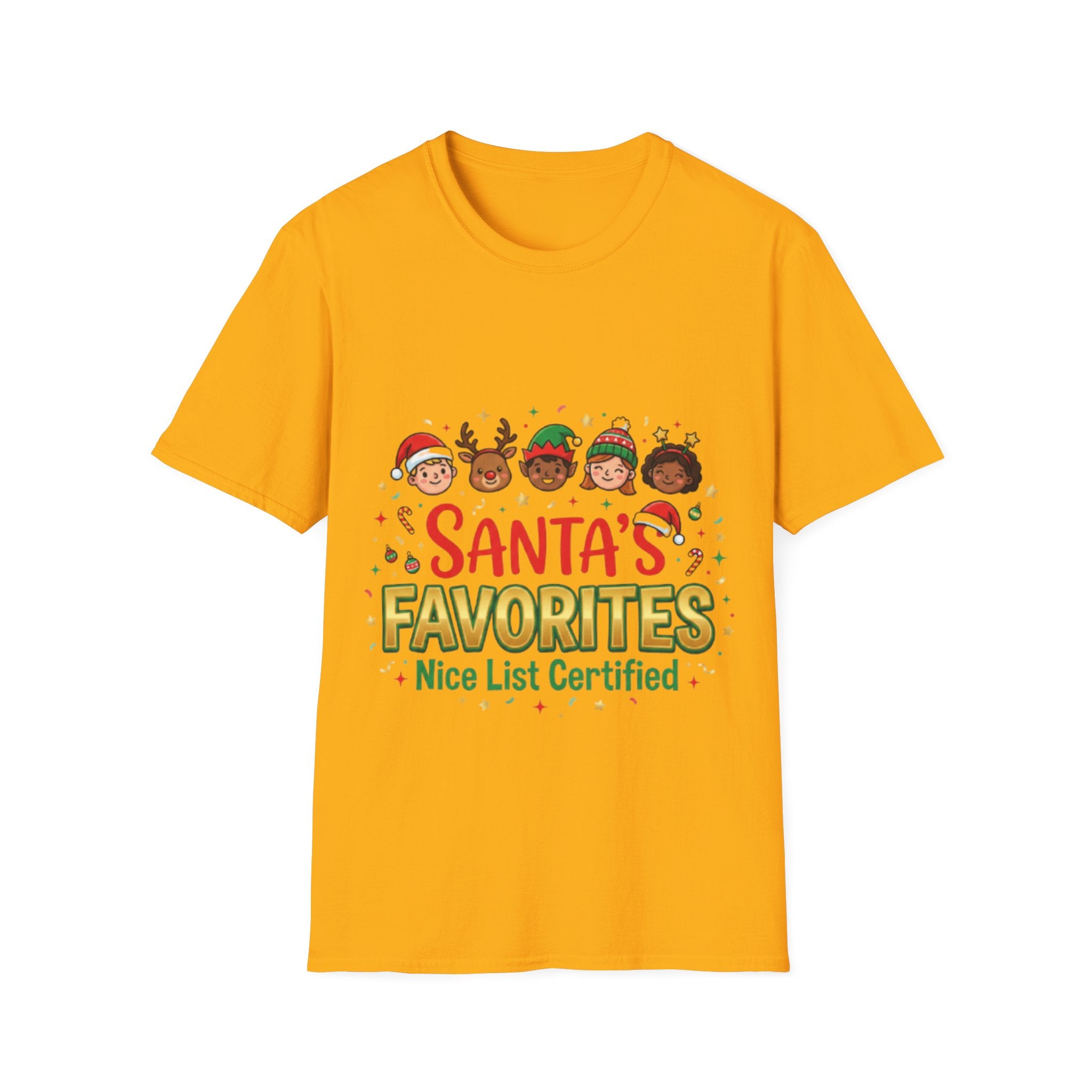 Santa's Favorites Unisex Festive Streetwear Tee