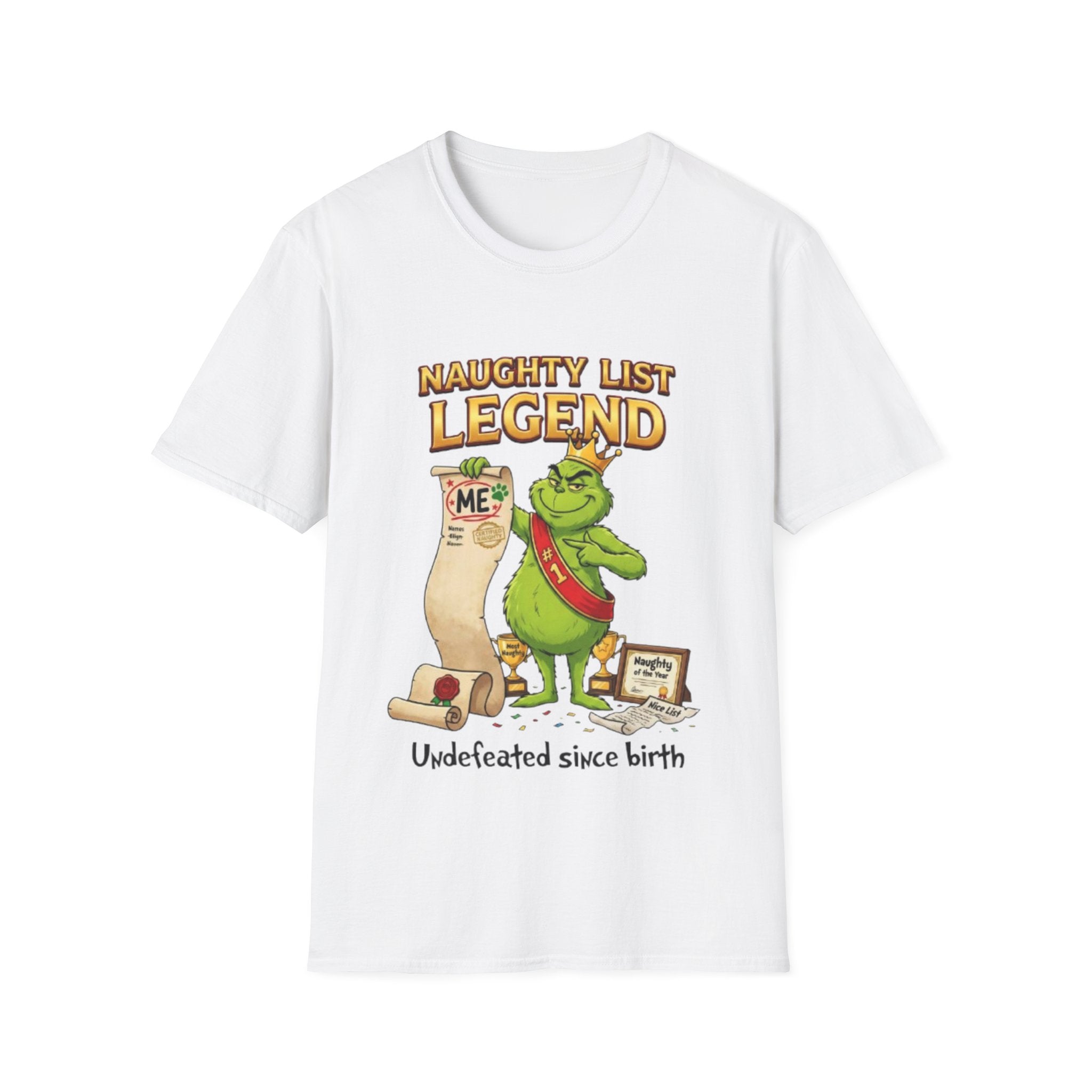 Naughty List Legend Tee | Funny Grinch Christmas T-shirt