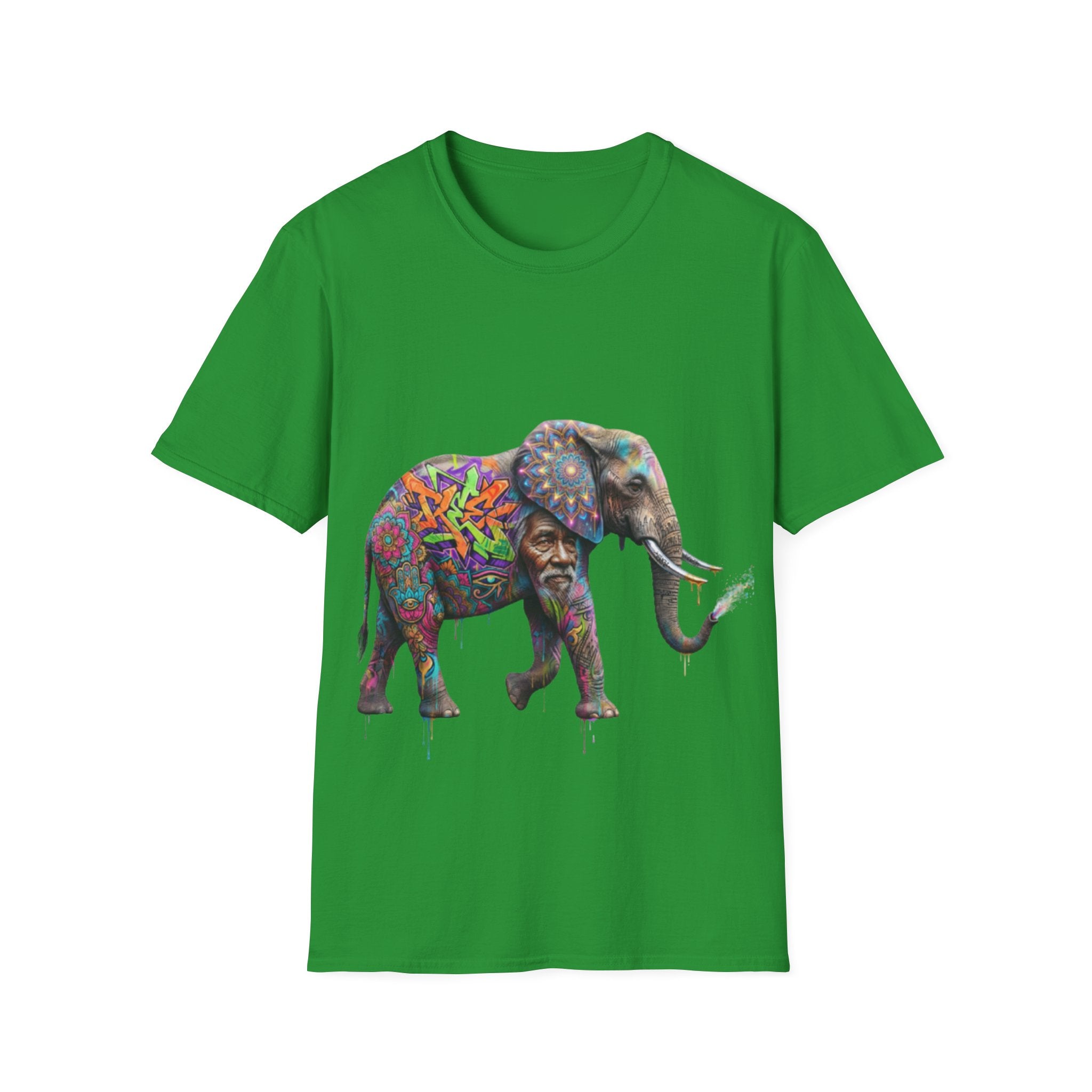 Vibrant Urban Elephant Streetwear Tee - Unisex