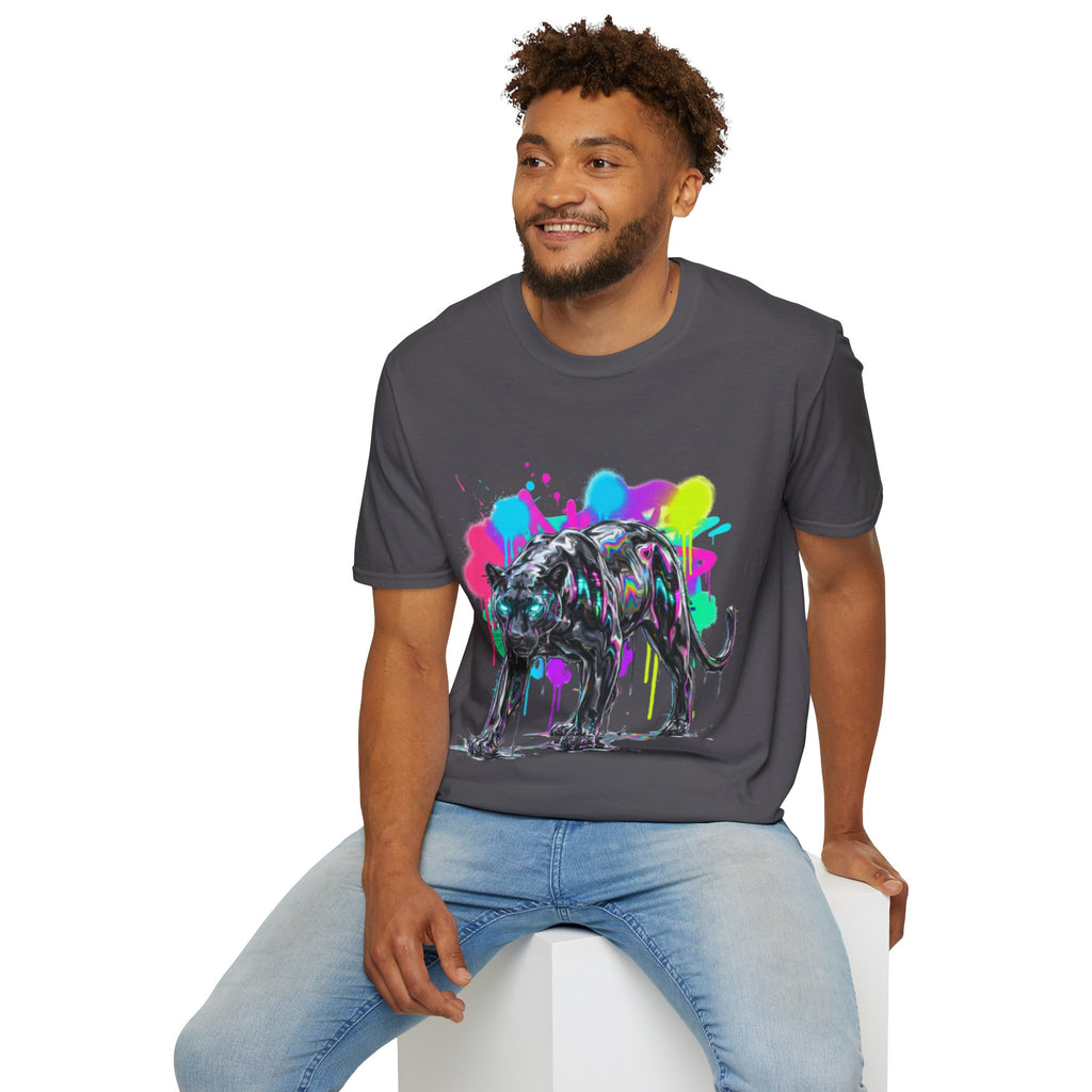 Neon Panther Streetwear Tee - Urban Trendy Vibes