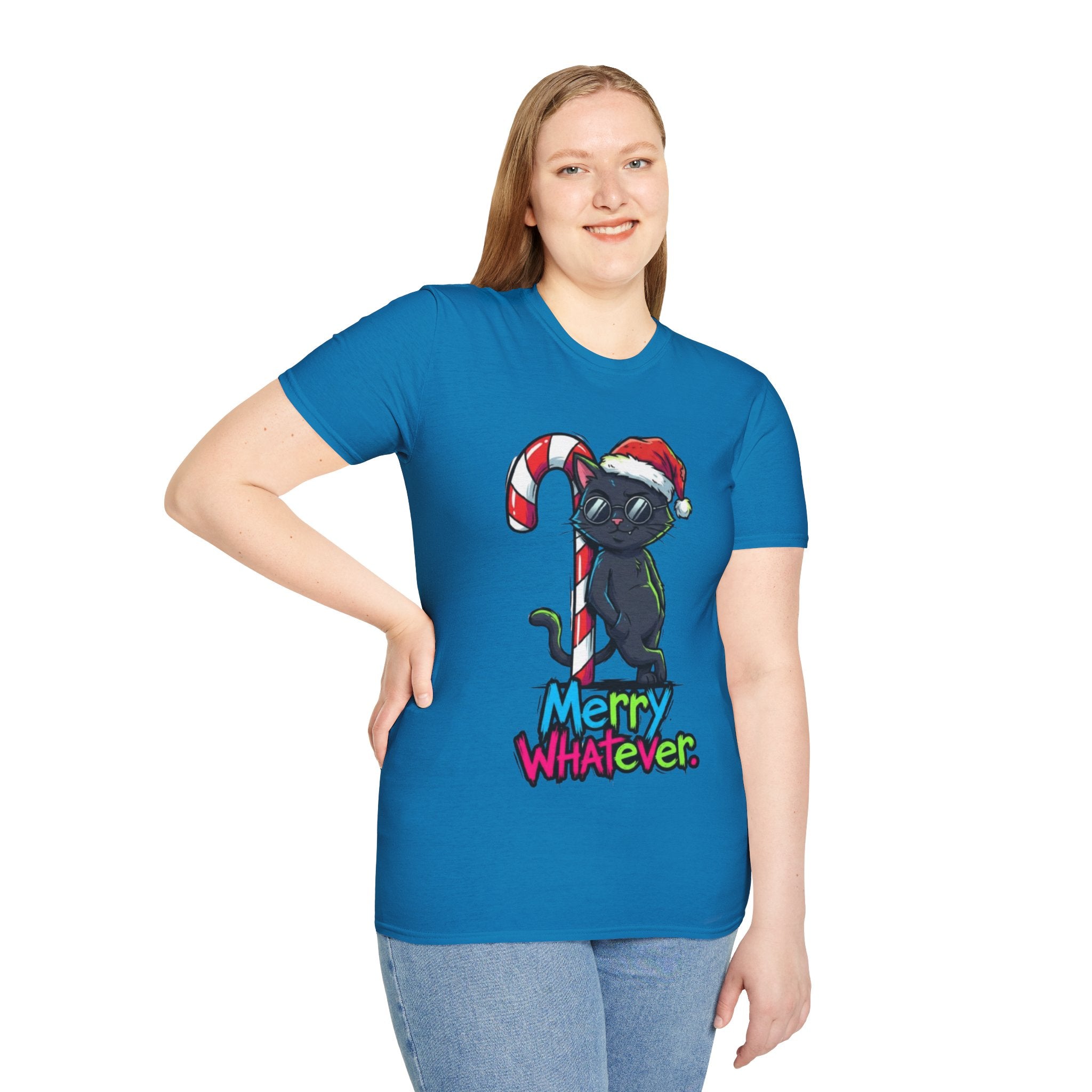 Christmas T-shirt: Merry Whatever Cat
