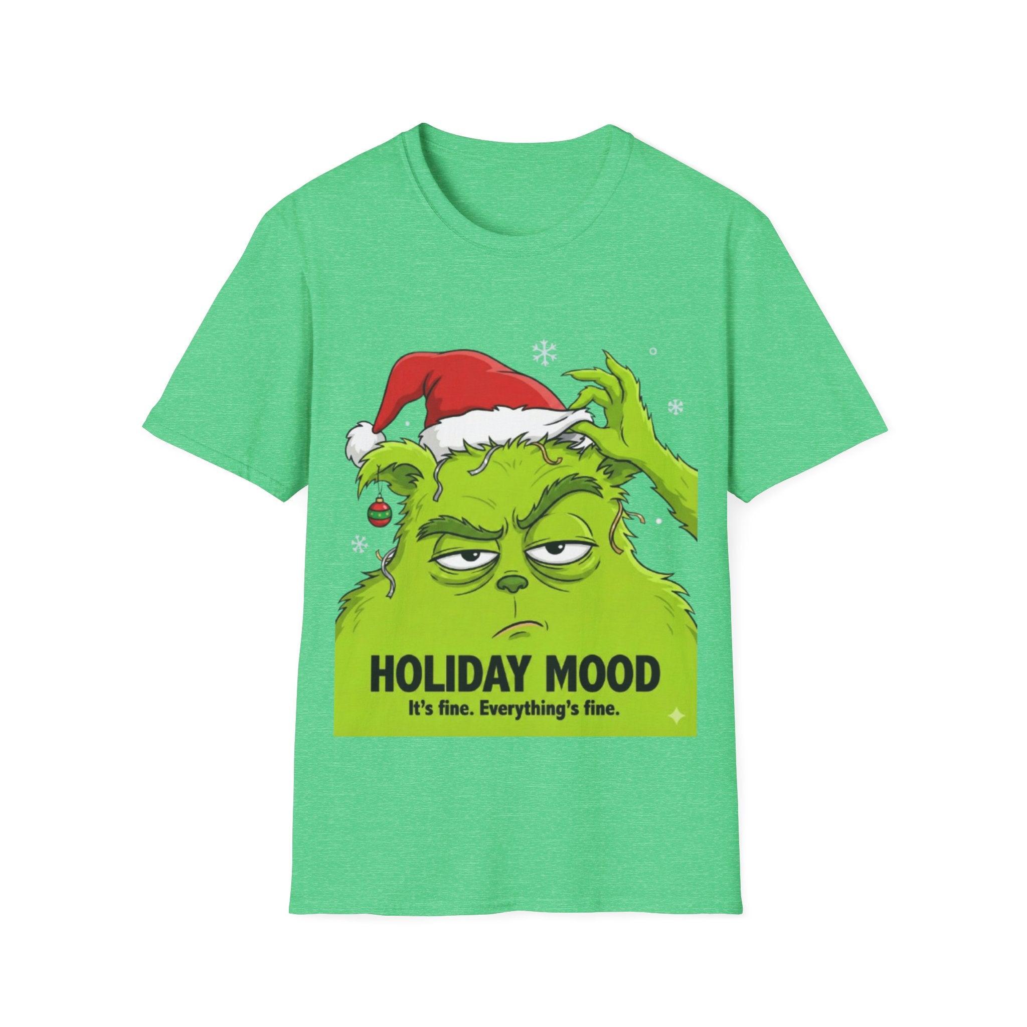 Grinch Holiday Mood T-shirt | Sarcastic Grinch Christmas Tee