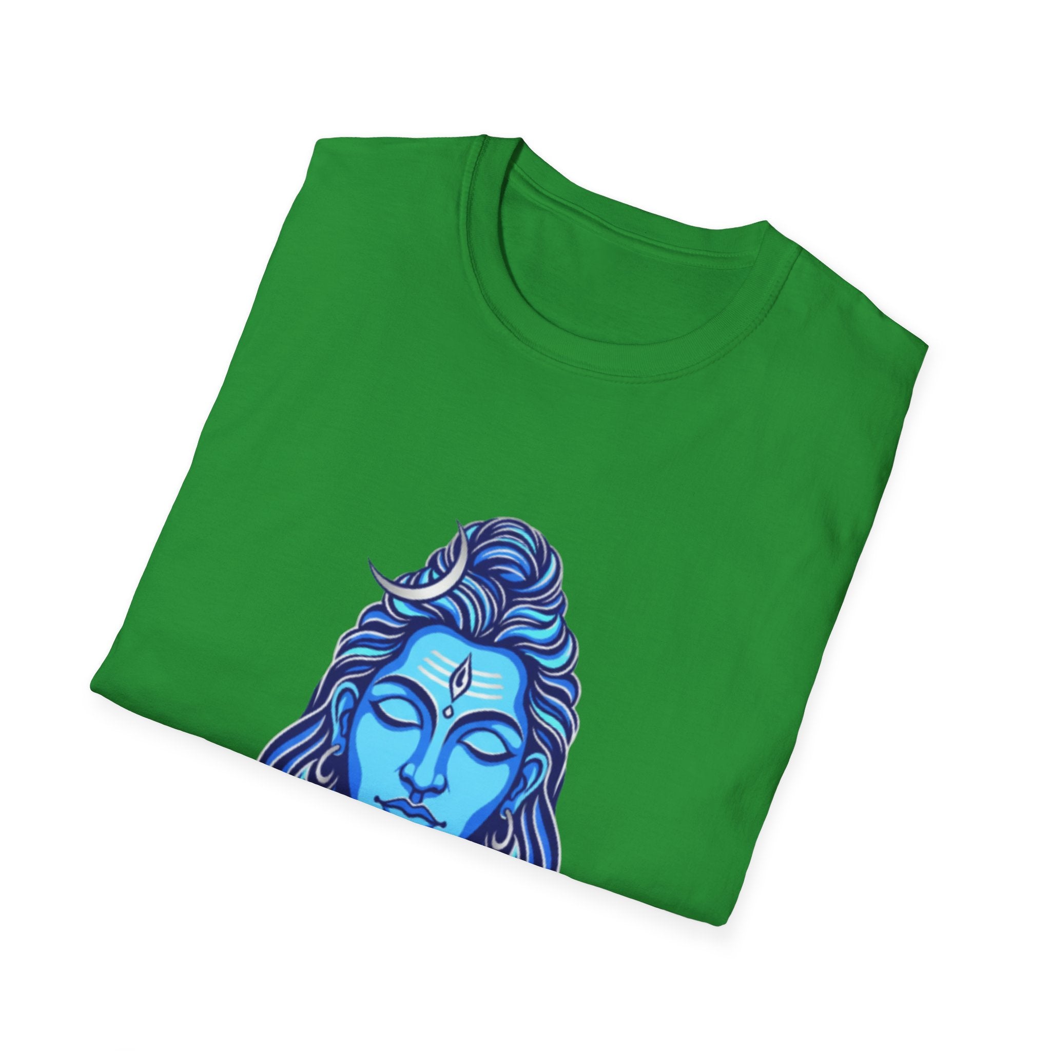 Mahadev Face on Water T-Shirt - Blue Divine Magic