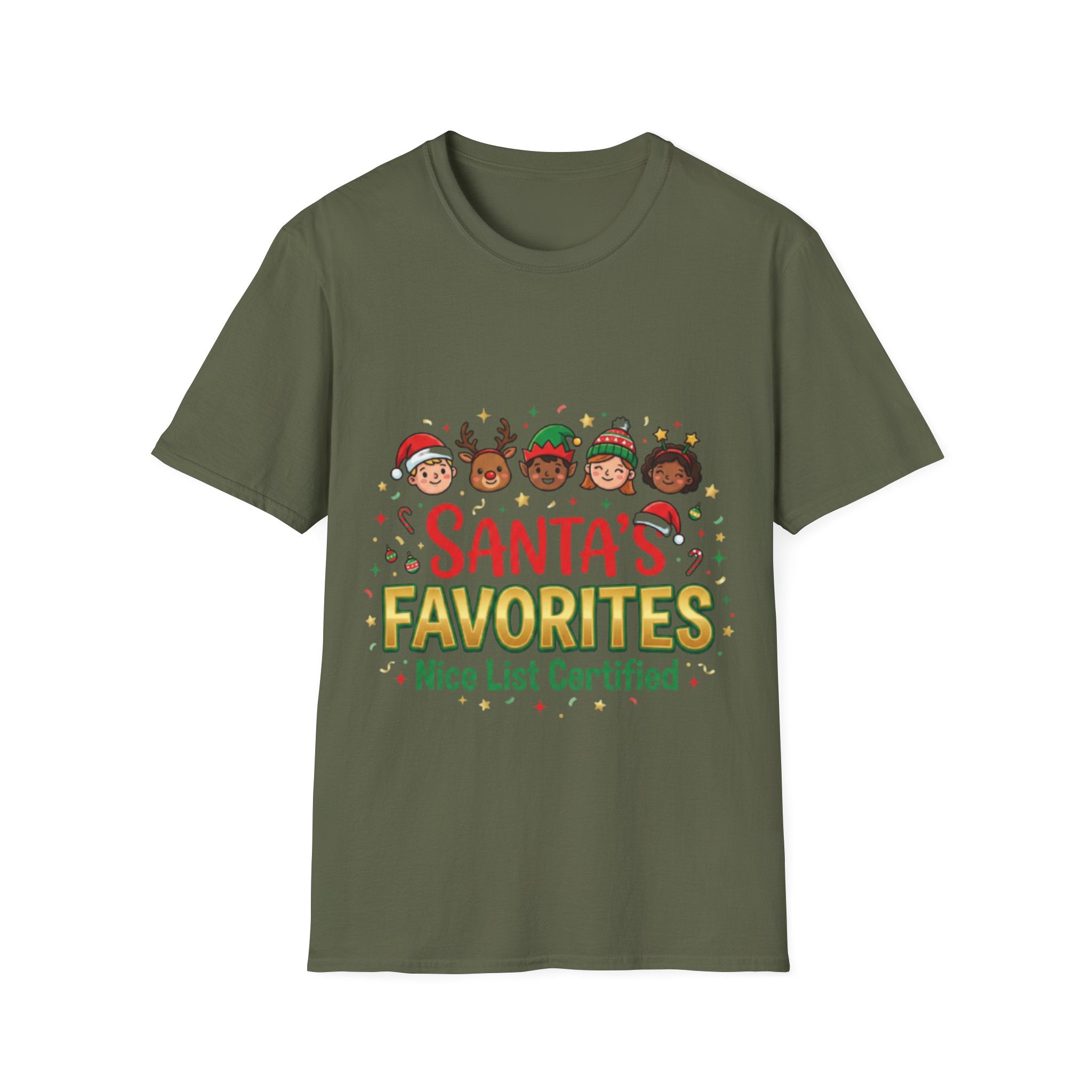 Santa's Favorites Unisex Festive Streetwear Tee