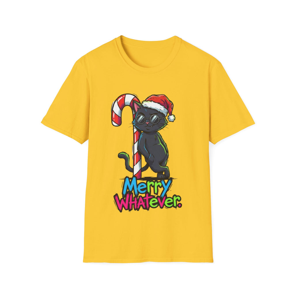 Christmas T-shirt: Merry Whatever Cat