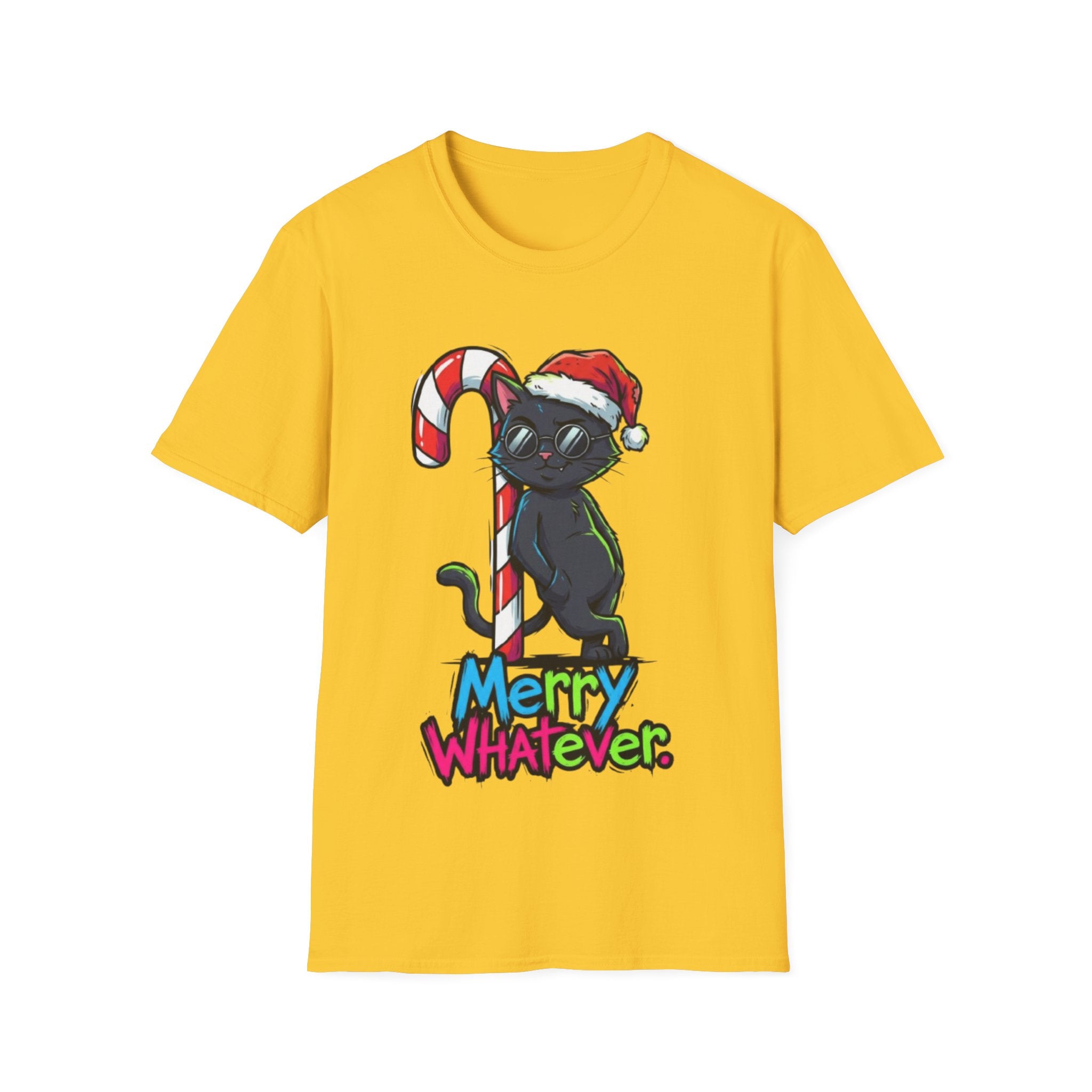 Christmas T-shirt: Merry Whatever Cat