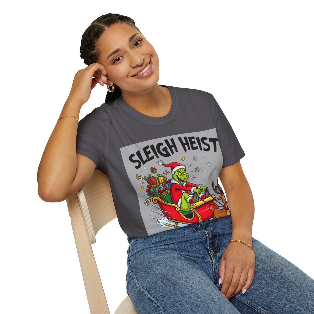 Grinch Sleigh Heist Tee | Funny Grinch Christmas Chaos T-shirt