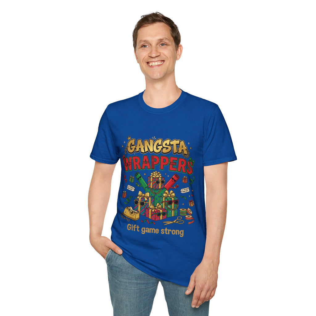 Gangsta Wrappers Crew T-shirt | Funny Christmas Matching Tee