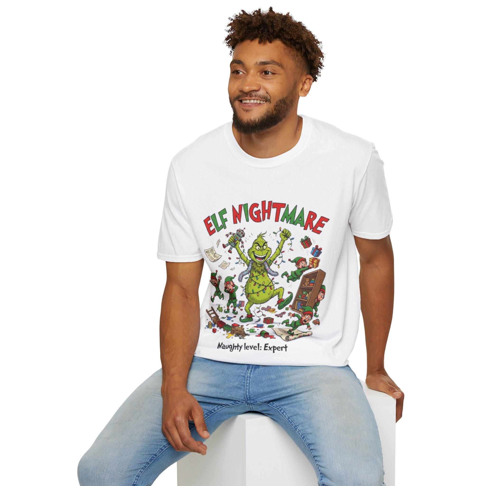 Grinch Elf Nightmare Tee | Funny Grinch Christmas Chaos T-shirt