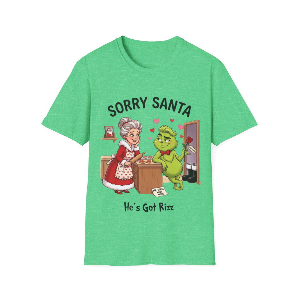 Grinch Rizz T-shirt | Funny Mrs. Claus Christmas Tee