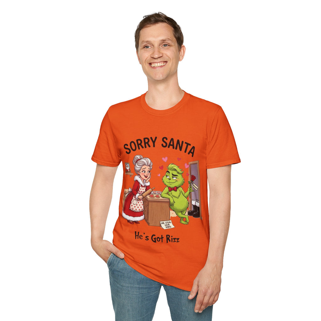Grinch Rizz T-shirt | Funny Mrs. Claus Christmas Tee