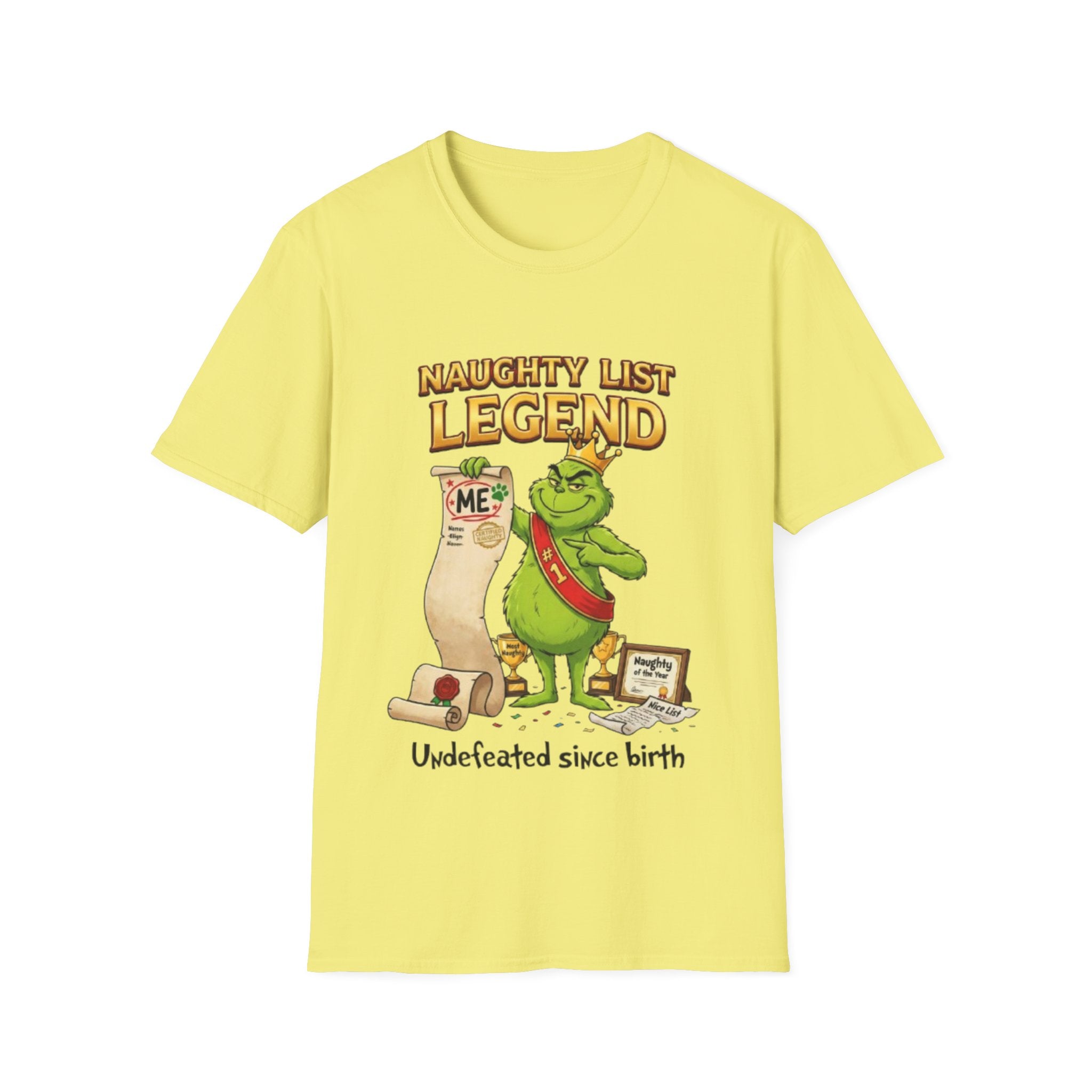 Naughty List Legend Tee | Funny Grinch Christmas T-shirt