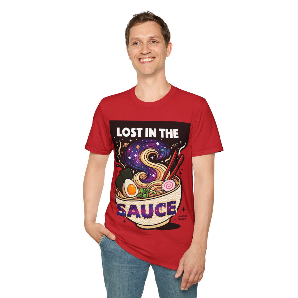 Lost in the Sauce Ramen Graphic Tee | Cosmic Noodle Bowl Streetwear Shirt