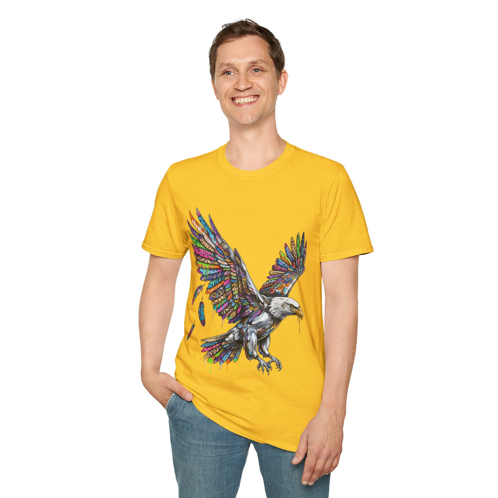 Vibrant Urban Eagle T-Shirt - Bold Streetwear Design