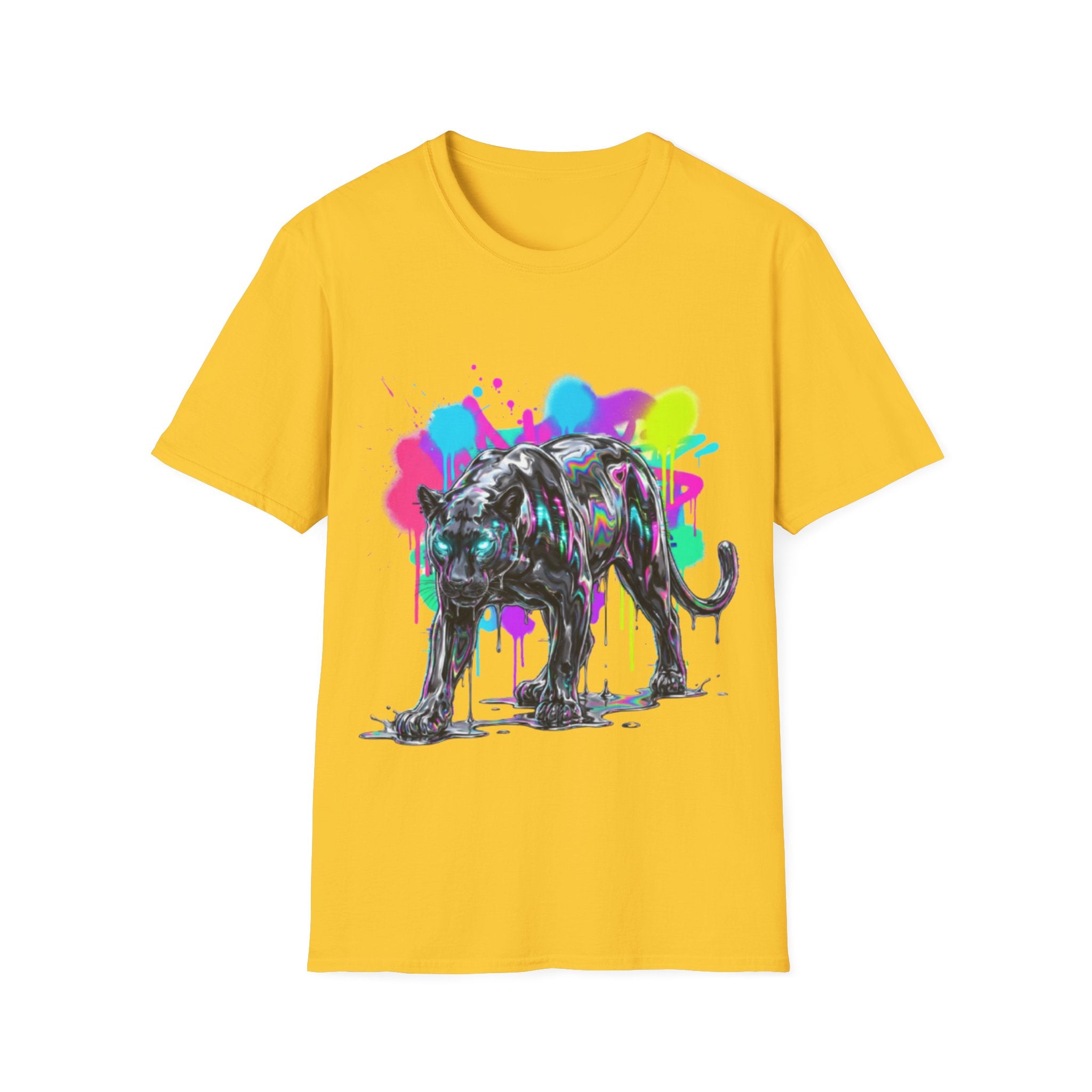 Neon Panther Streetwear Tee - Urban Trendy Vibes