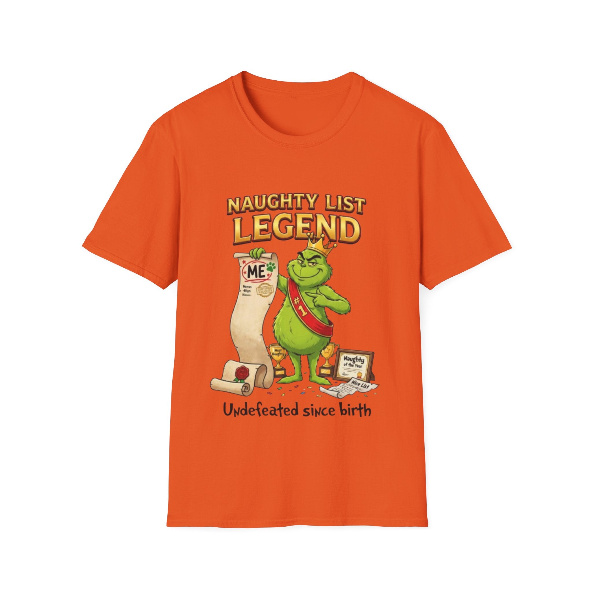 Naughty List Legend Tee | Funny Grinch Christmas T-shirt