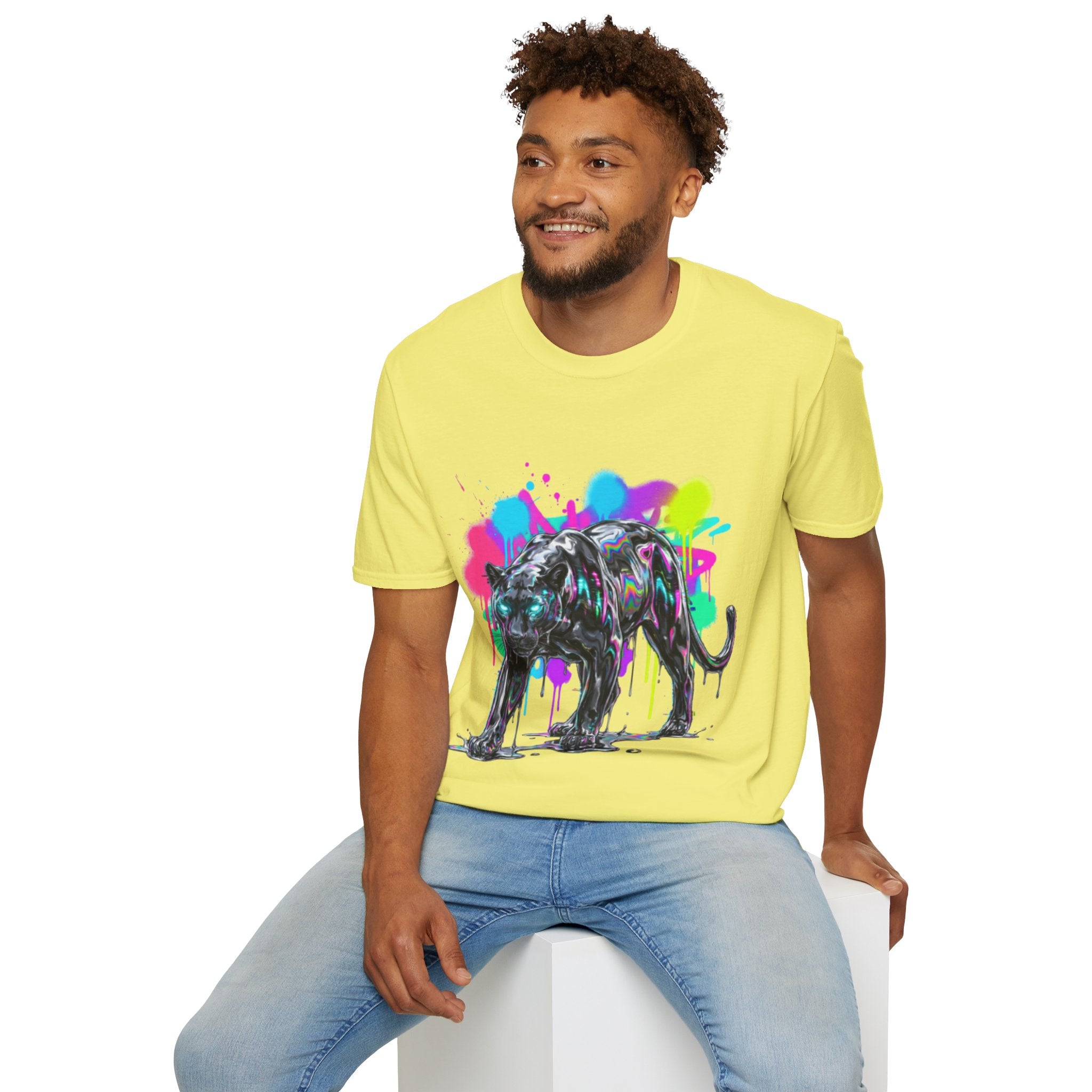 Neon Panther Streetwear Tee - Urban Trendy Vibes