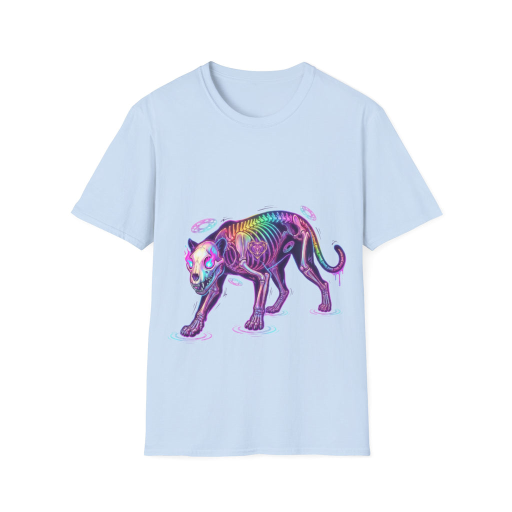 Neon Skeleton Panther Tee - Trendy Urban Streetwear