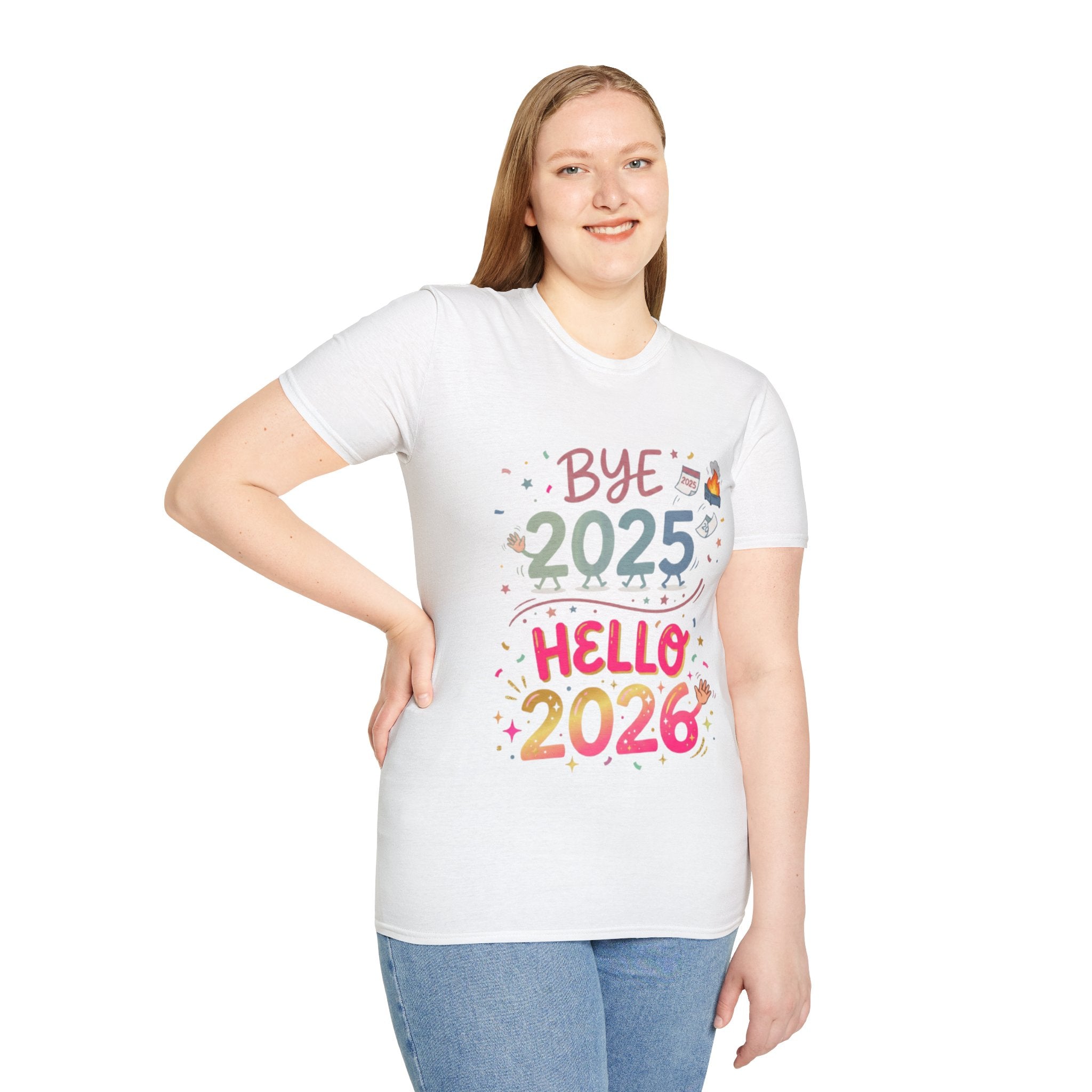 Trendy Urban Bye 2025 Hello 2026 T-Shirt