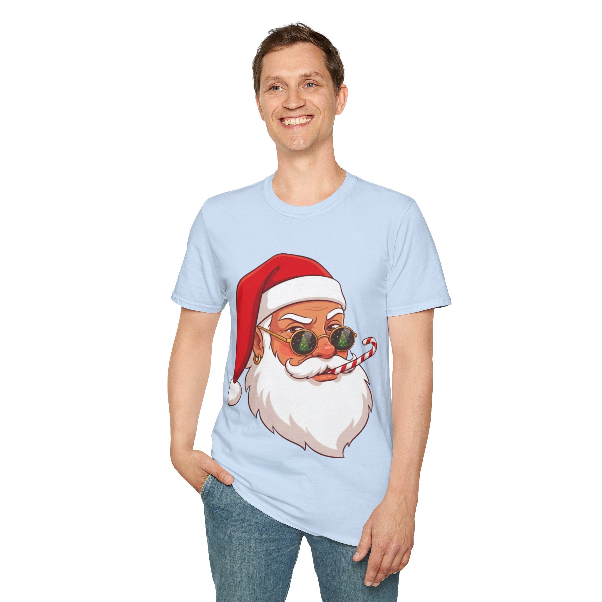 Stylish Santa Christmas Tee | Funny & Cool Holiday T-shirt