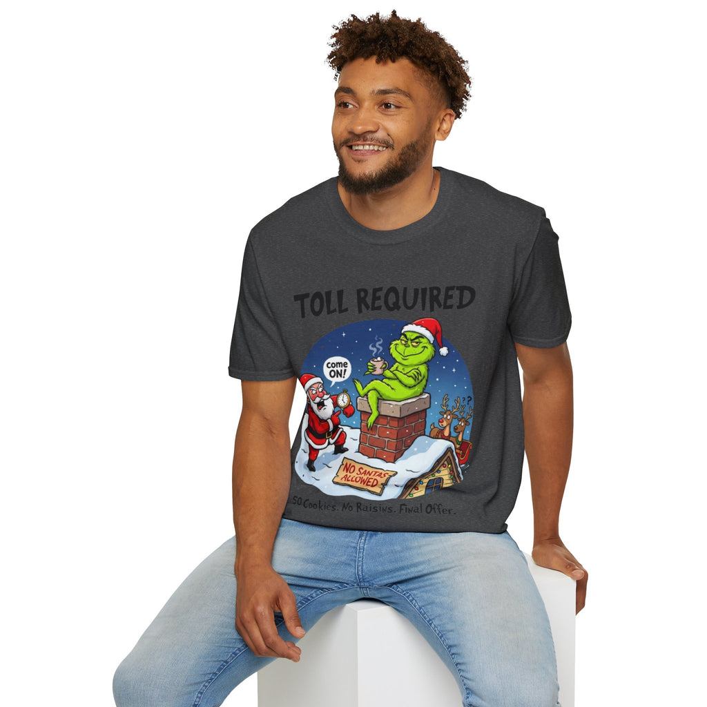 Santa Blocked by Grinch Tee | Funny Grinch Christmas T-shirt