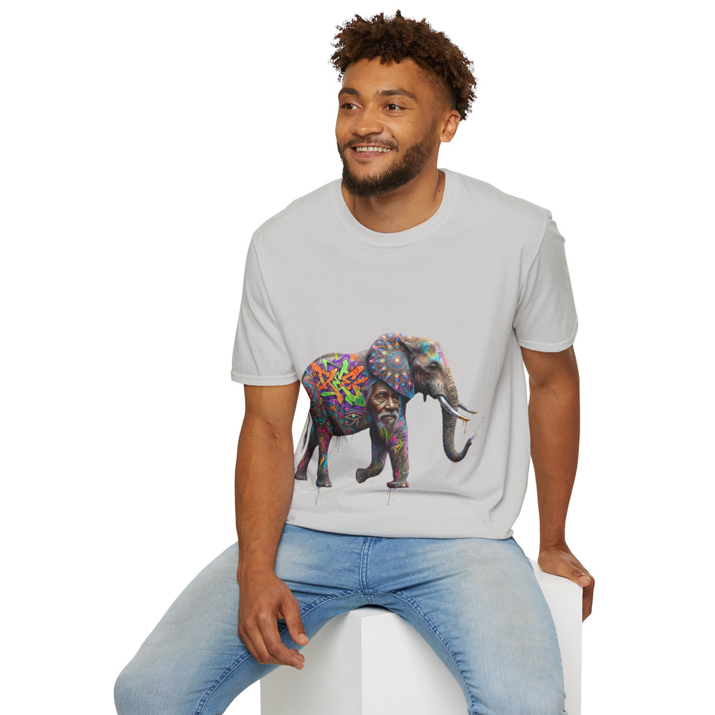 Vibrant Urban Elephant Streetwear Tee - Unisex