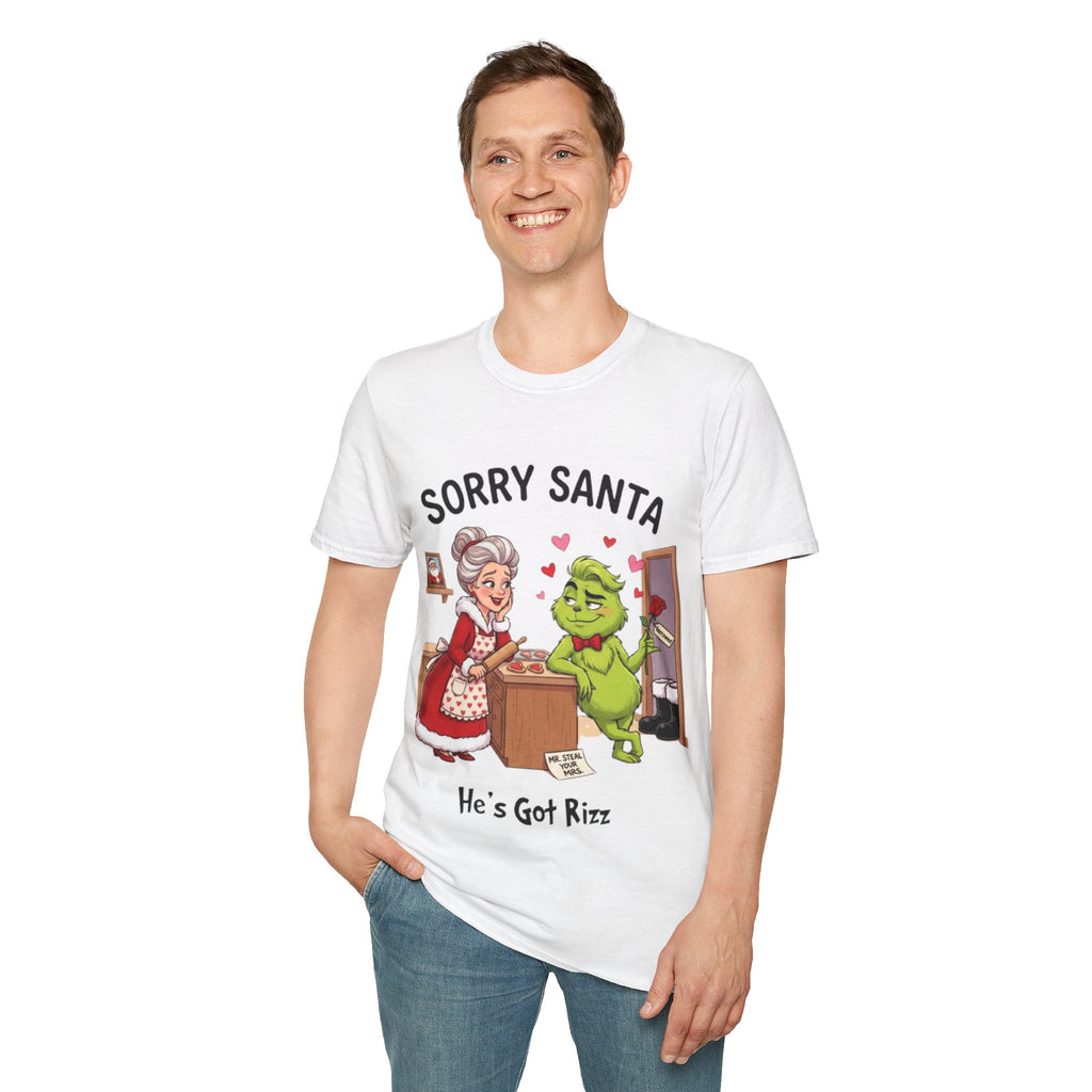 Grinch Rizz T-shirt | Funny Mrs. Claus Christmas Tee
