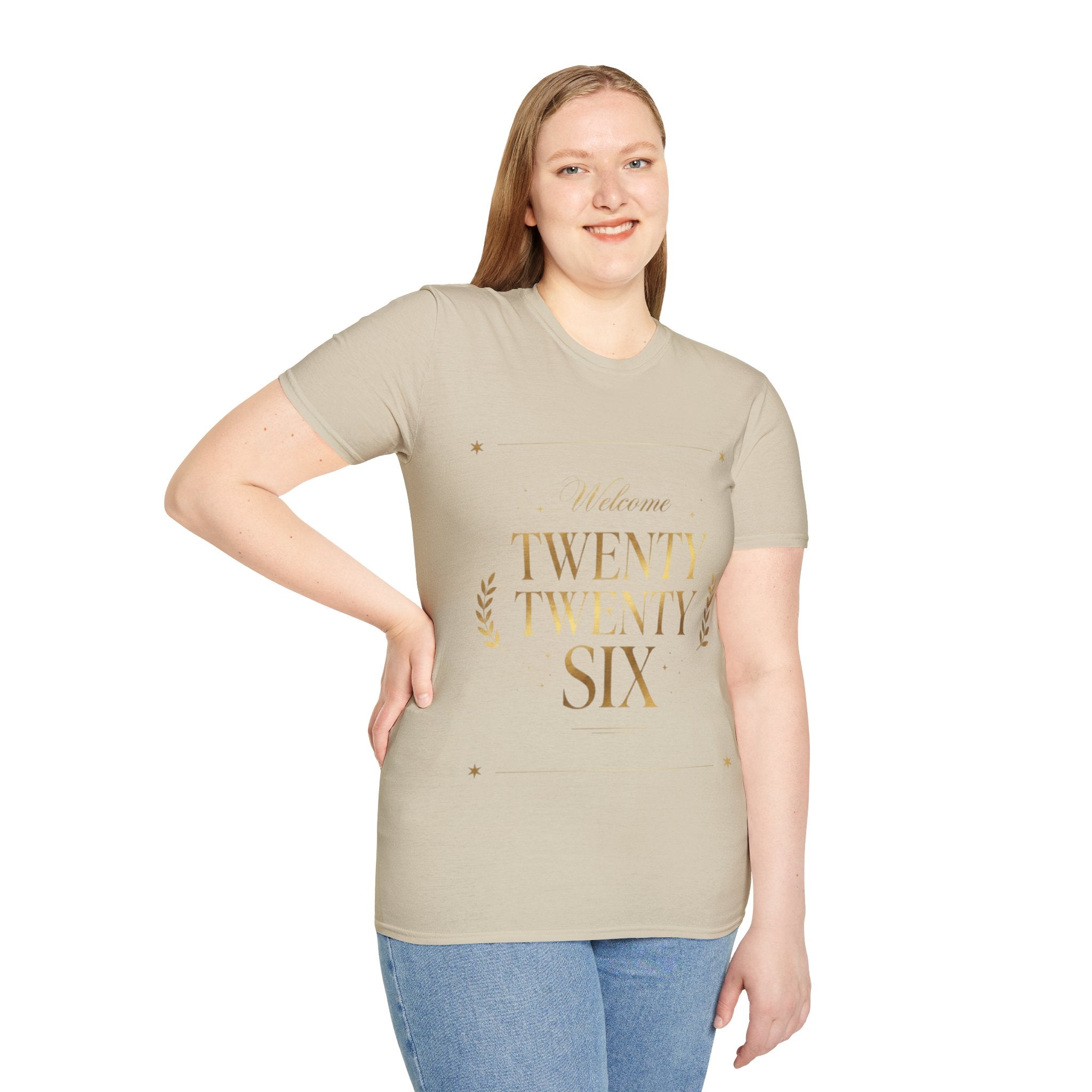 Trendy Urban 'Twenty Twenty Six' Gold Tee