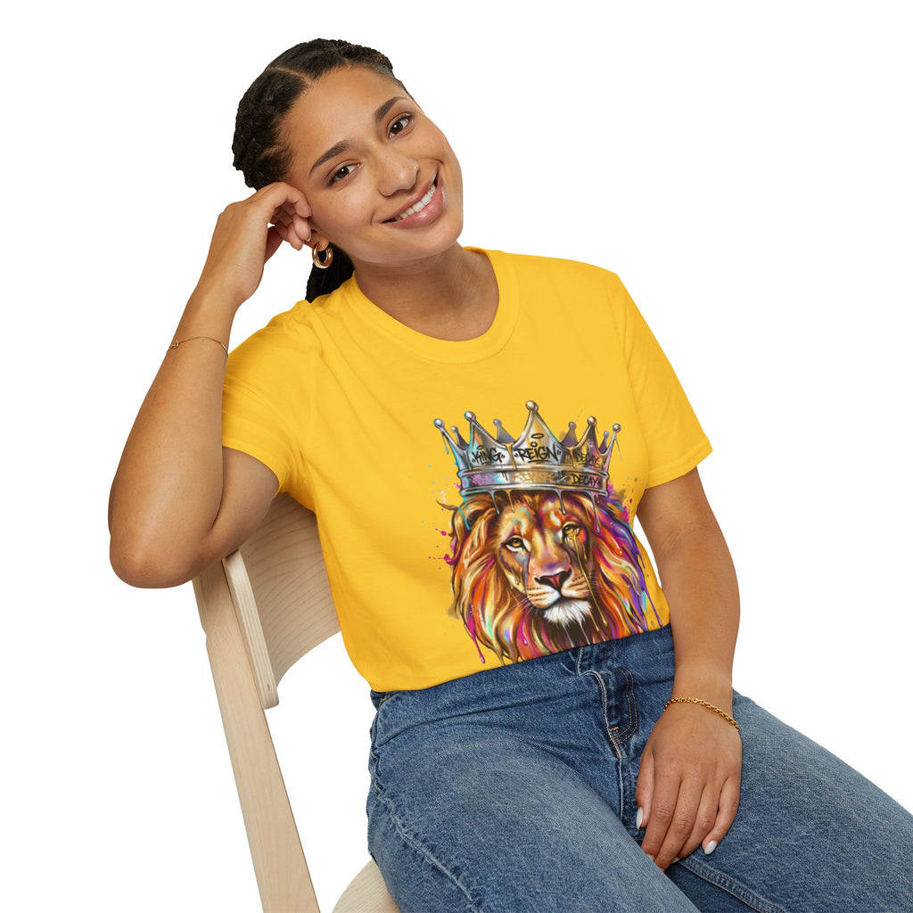 Vibrant Lion Streetwear Tee - Urban Art Vibes