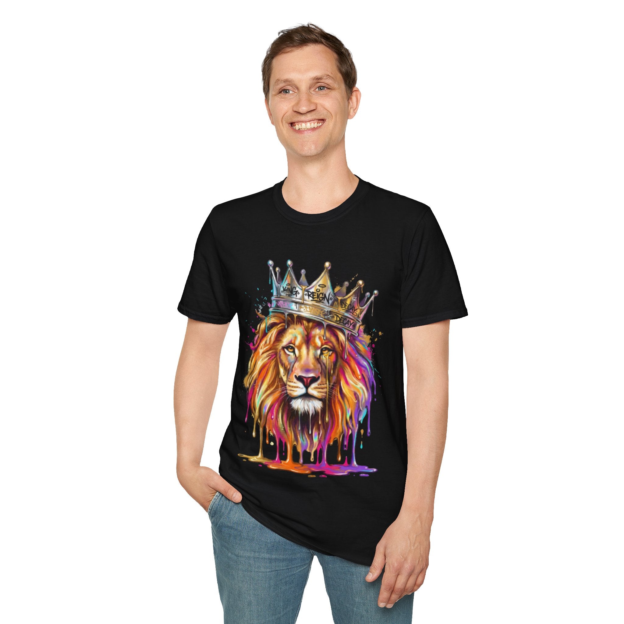 Vibrant Lion Streetwear Tee - Urban Art Vibes