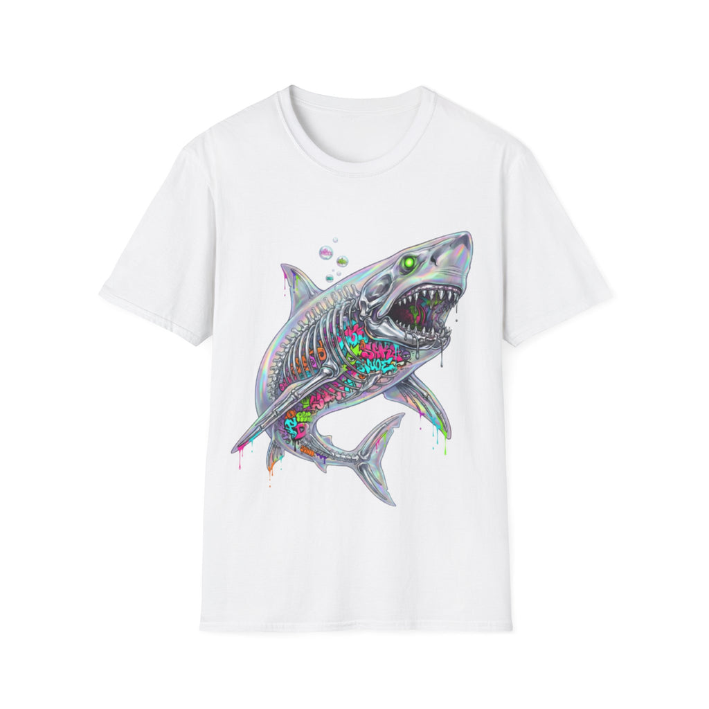 Iridescent Shark Streetwear T-Shirt - Urban Style