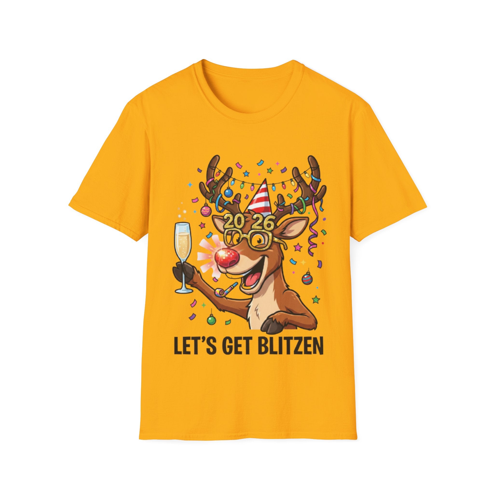 Trendy 2026 Reindeer Party Tee for Urban Style