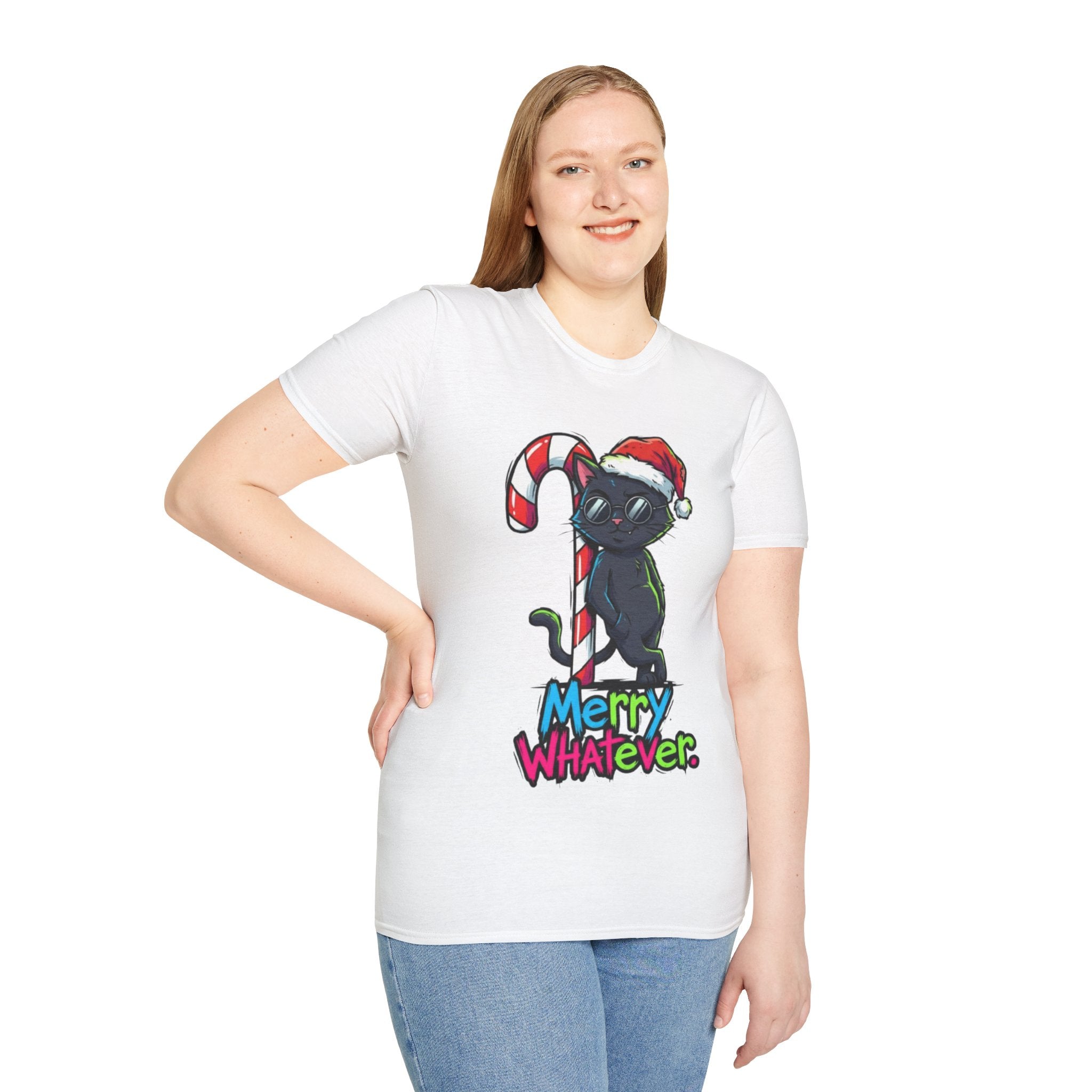 Christmas T-shirt: Merry Whatever Cat