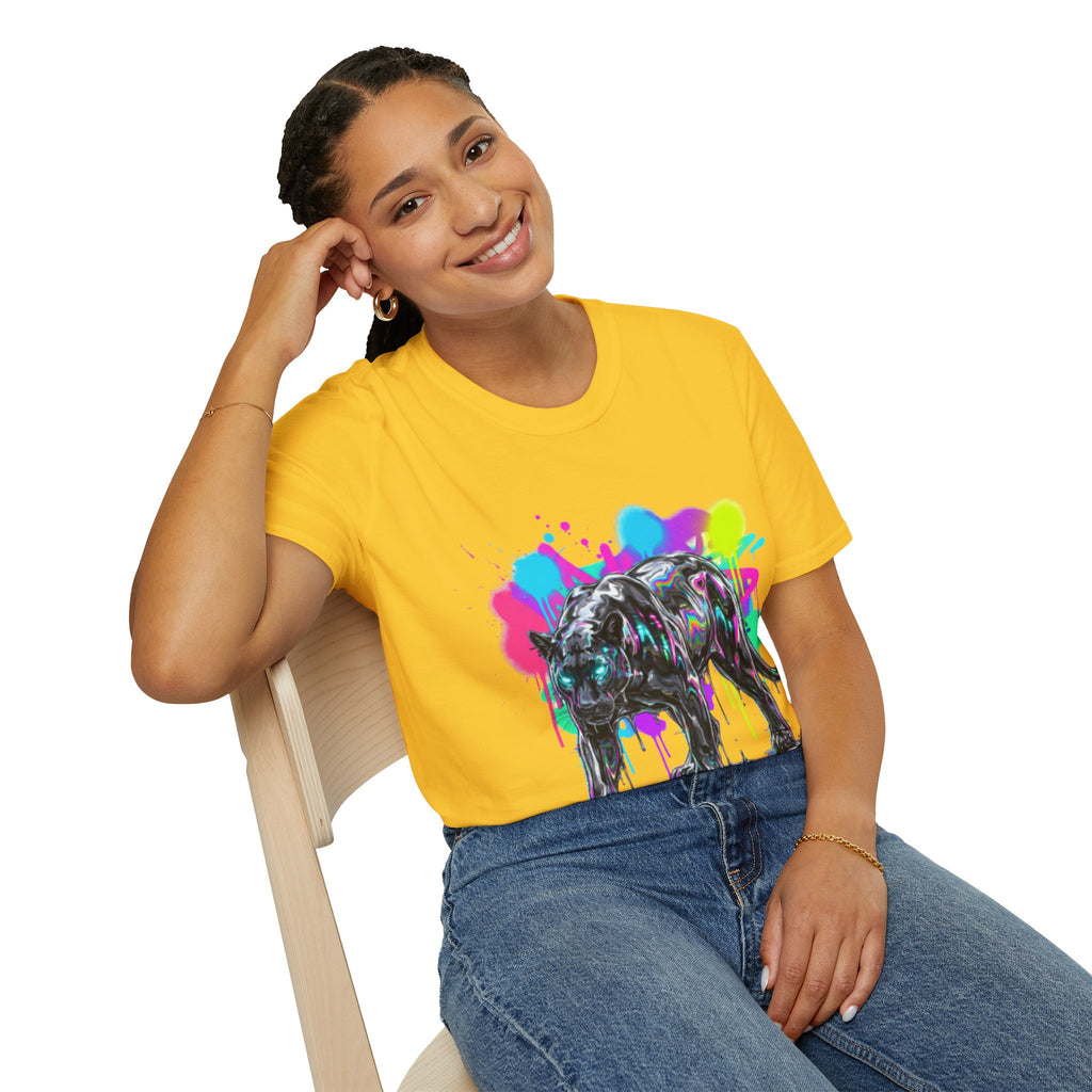Neon Panther Streetwear Tee - Urban Trendy Vibes