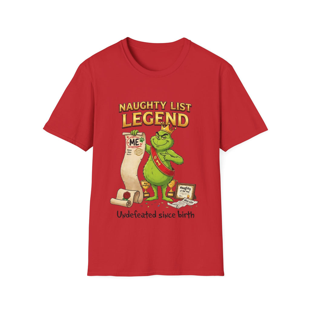 Naughty List Legend Tee | Funny Grinch Christmas T-shirt